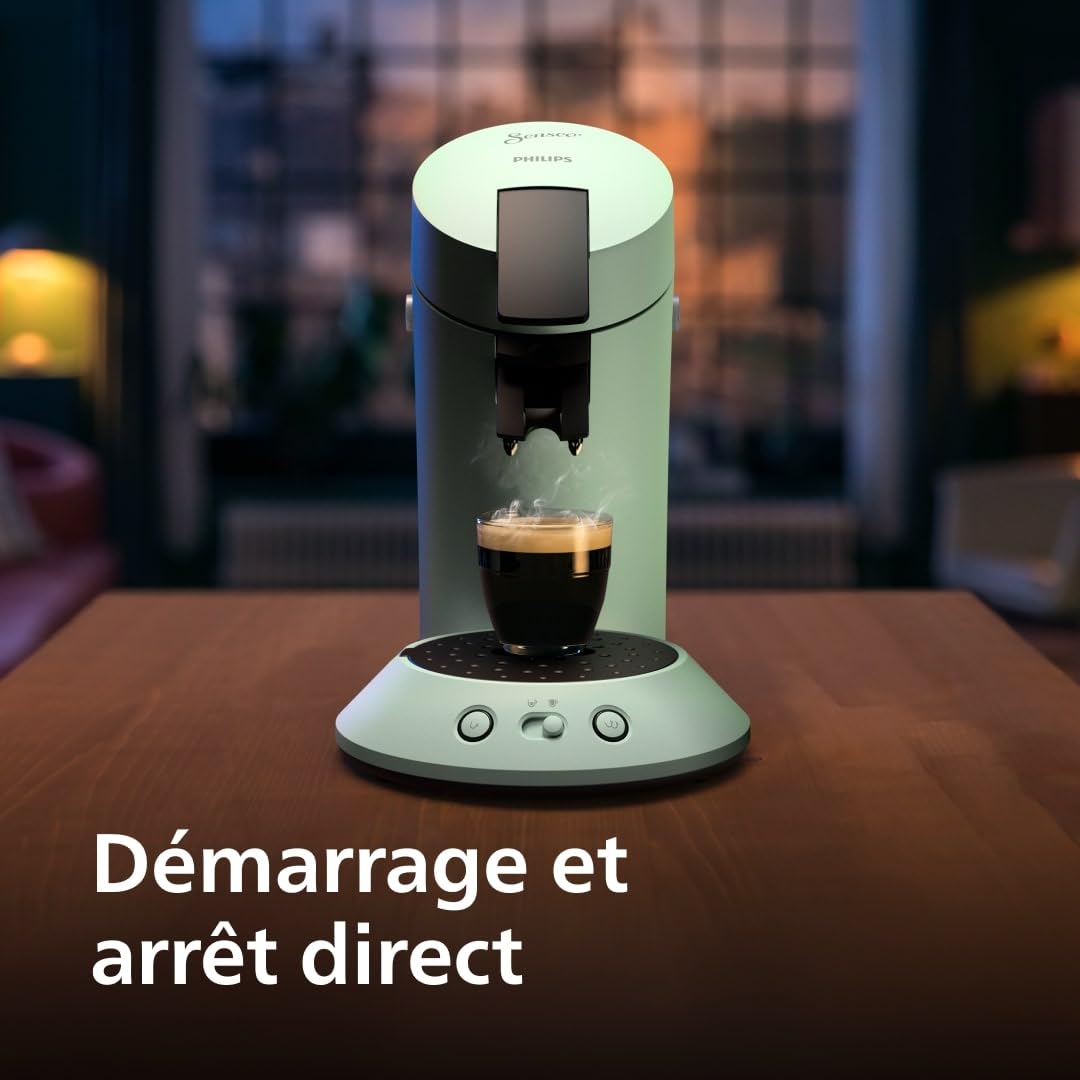 Senseo Original Plus Machine à café à dosettes, Vert Désert, CSA210/80 - vue 3