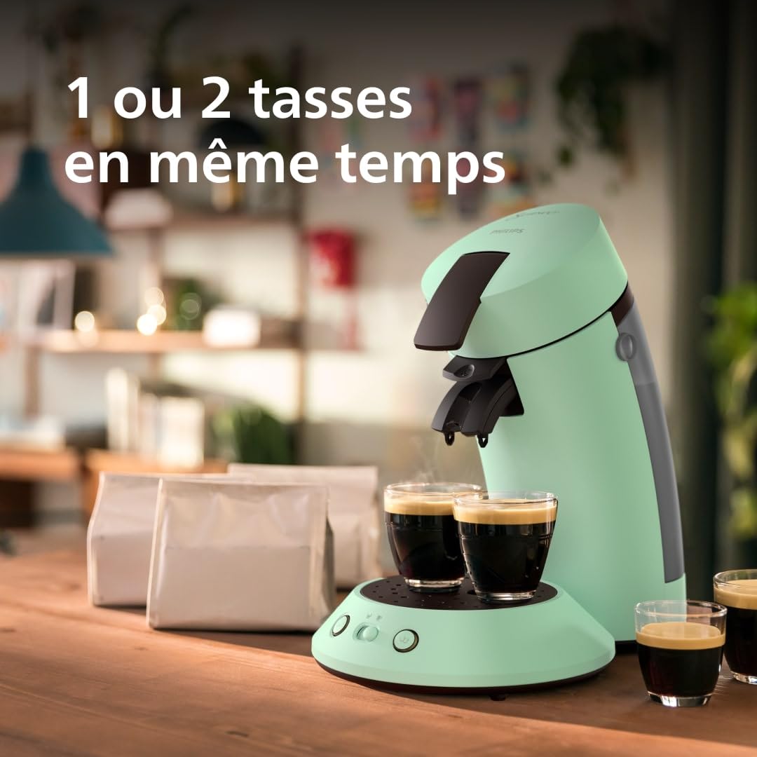 Senseo Original Plus Machine à café à dosettes, Vert Désert, CSA210/80 - vue 2