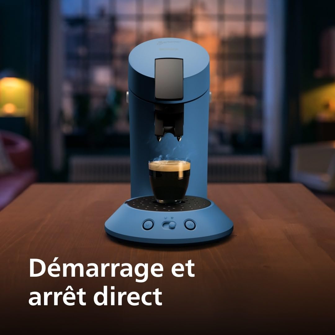 Senseo Original Plus Machine à café à dosettes, Bleu Paon CSA210/00 - vue 3