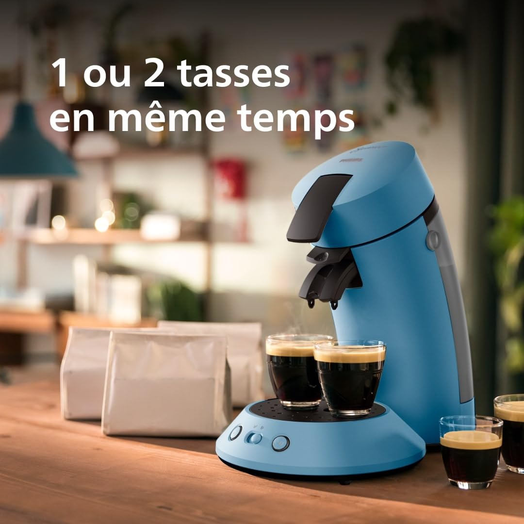 Senseo Original Plus Machine à café à dosettes, Bleu Paon CSA210/00 - vue 2