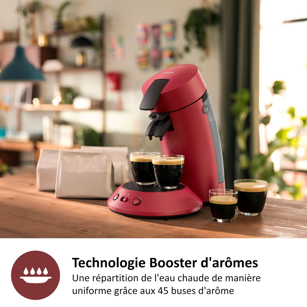 SENSEO Original Plus Machine à Café à Dosettes – 1 ou 2 Tasses, Rouge, CSA210/91 - vue 4